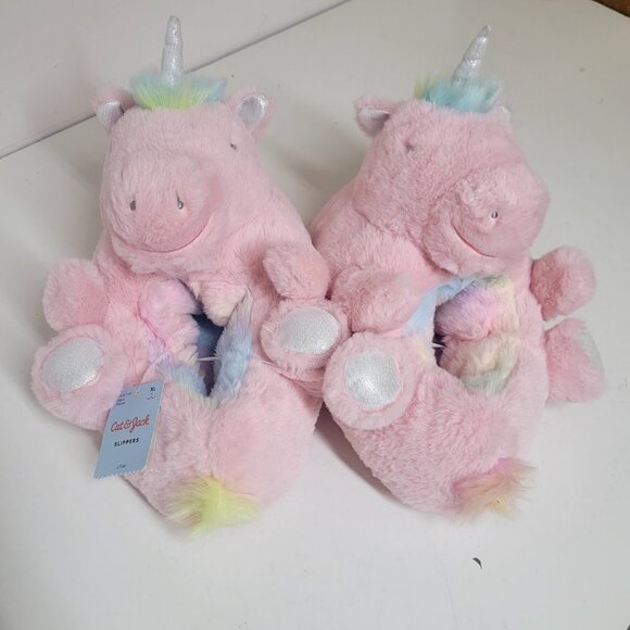 NEW! Cat & Jack Kids' Cass Unicorn Slippers - Picture 3 of 12